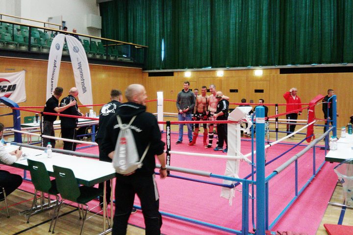 Kampfgemeinschaft von Sportschule TM und Zanshin Göttingen bei den Deutschen Meisterschaften im Kickboxen (WKU) in Leinefelde 2017