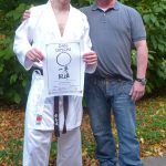 Johannes Schmitz nach erfolgreicher Dan-Prüfung