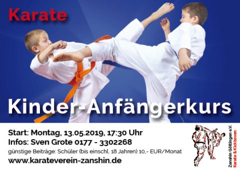 Karate Kinderanfängerkurs 2019 Handzettel